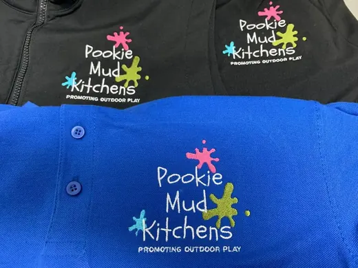 Printed logo on a workwear t-shirt