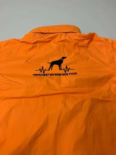 Embroidered logo on a softshell jacket