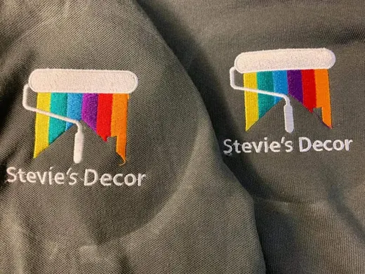 Branded hi-vis with the logo clear of the reflective banding
